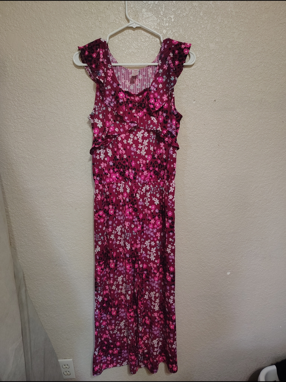 Justice Pink Floral Romper